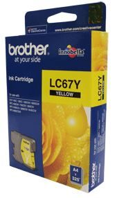 Brother LC-67Y Yellow Ink Cartridge- to suit DCP-385C/395CN/585CW/6690CW/J715W, MFC-490CW/5490CN/5890CN/6490CW/6890CDW/790CW/795CW/990CW- up to 325 pa Brother LC-67Y Yellow Ink Cartridge- to suit DCP-385C/395CN/585CW/6690CW/J715W, MFC-490CW/5490CN/5890CN/6490CW/6890CDW/790CW/795CW/990CW- up to 325 pa